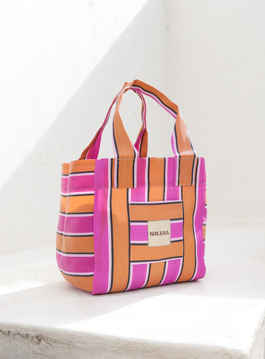 Nylon Beach Bag - Sunset Pinks