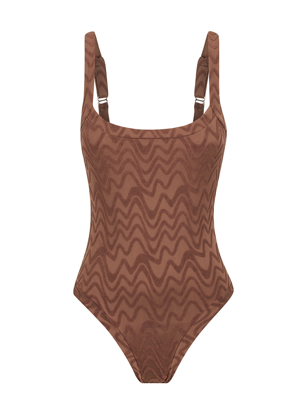 Mocha Wave Sport Crop Onepiece