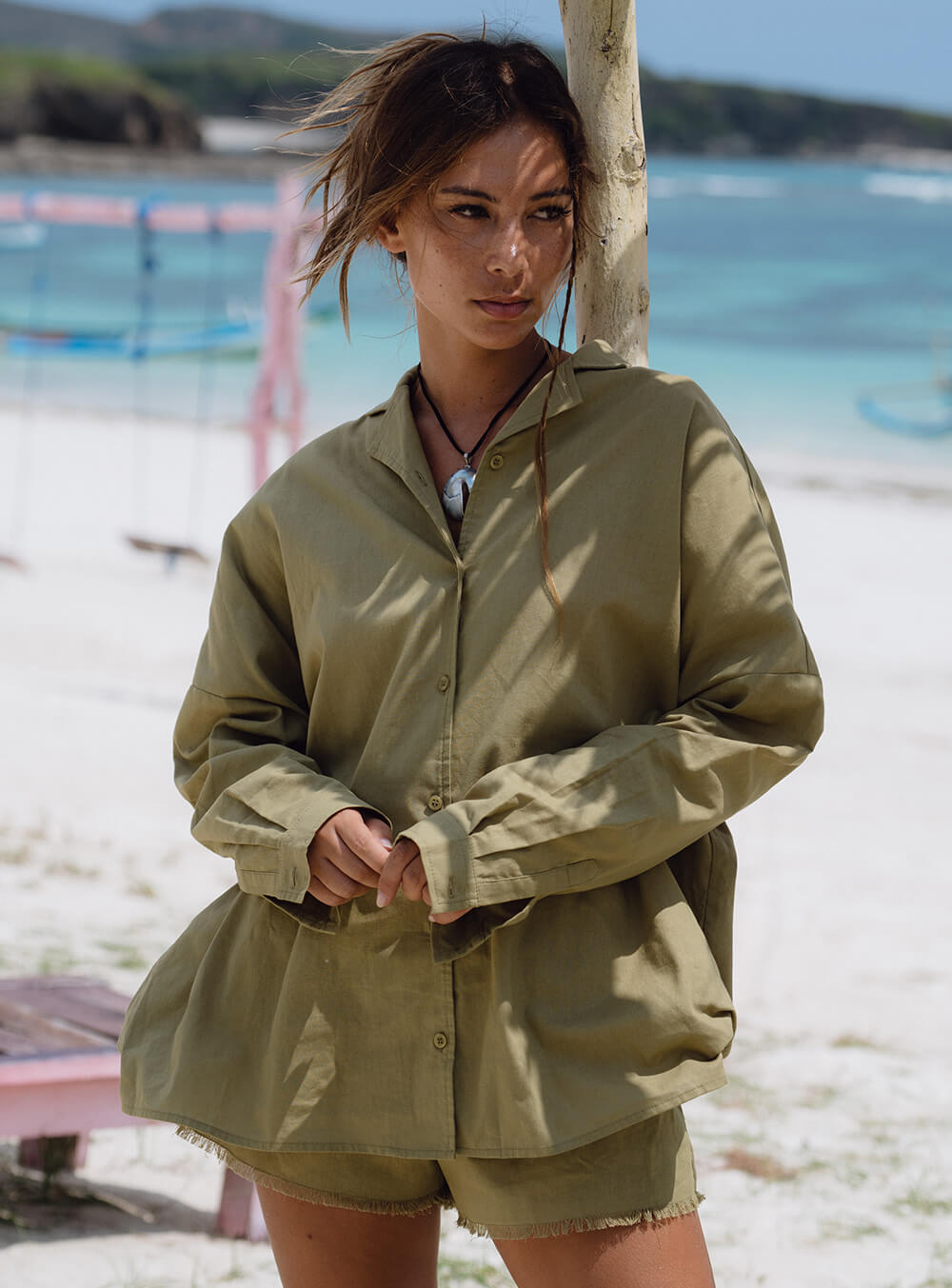 Olive Oversized Shirt