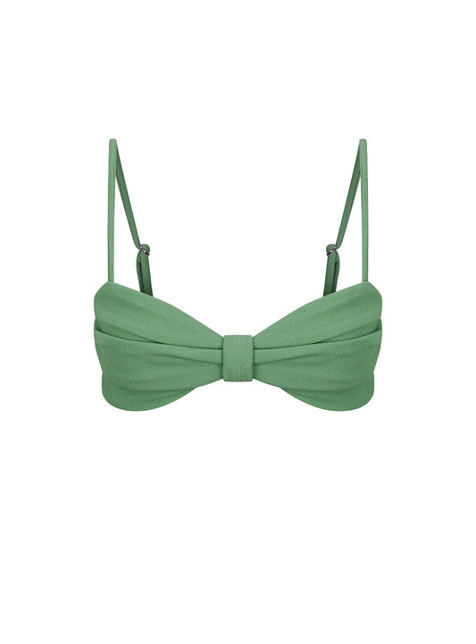 Palm Green Knot Tie Back Top