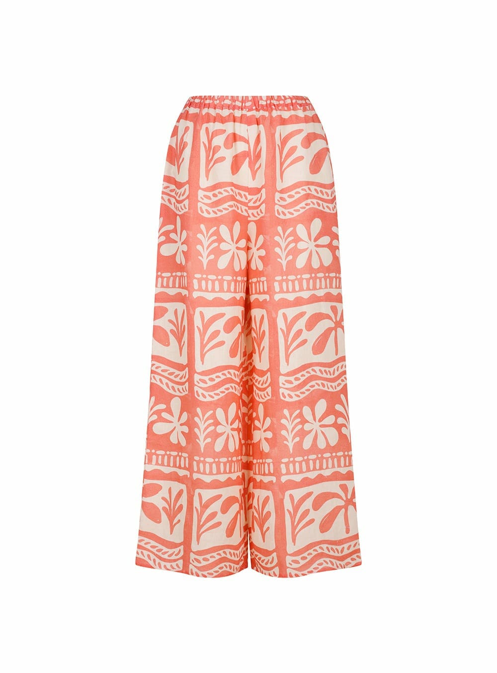 Palma Coral Linen Pants