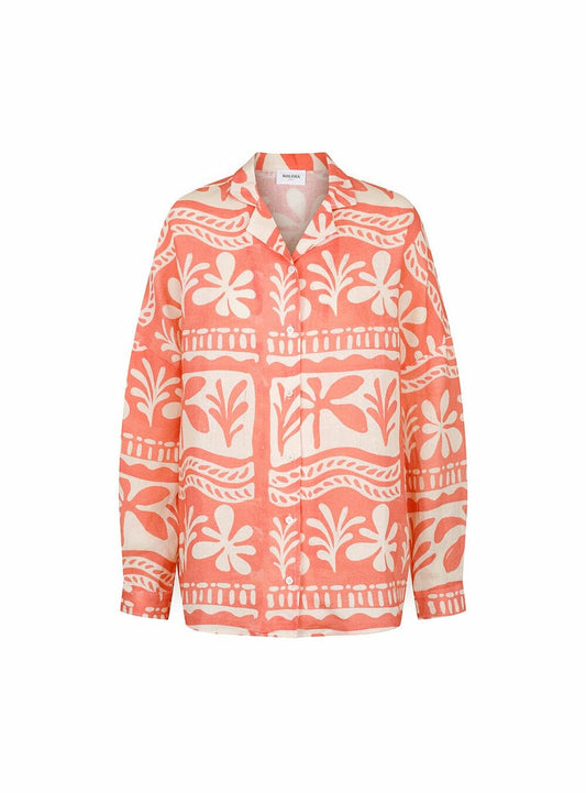 Palma Coral Linen Shirt