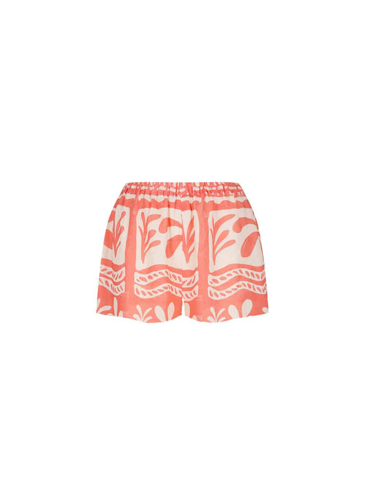 Palma Coral Linen Short