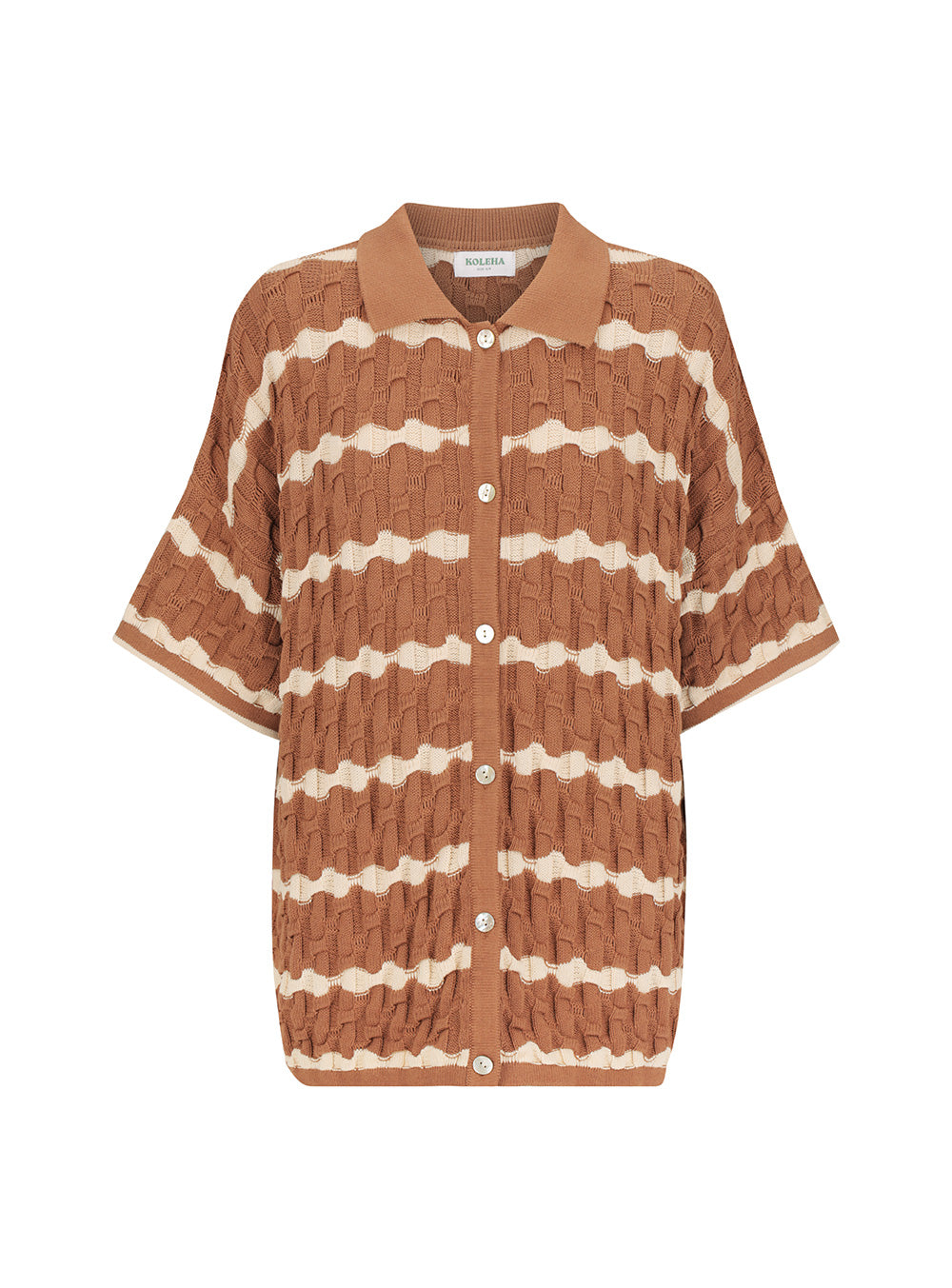 Roma Cocoa Knit Shirt