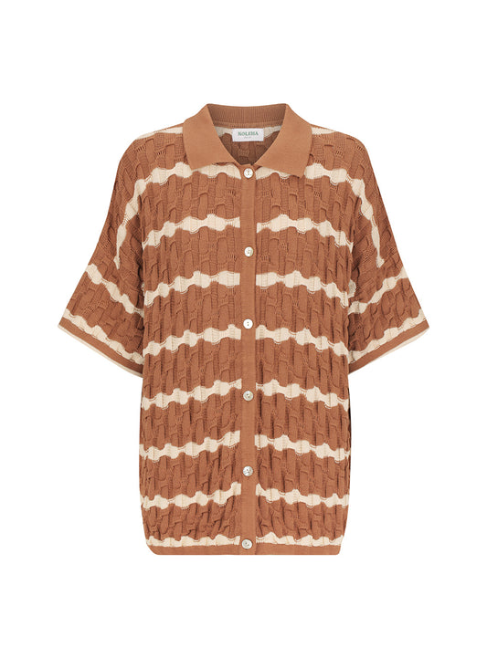 Roma Cocoa Knit Shirt