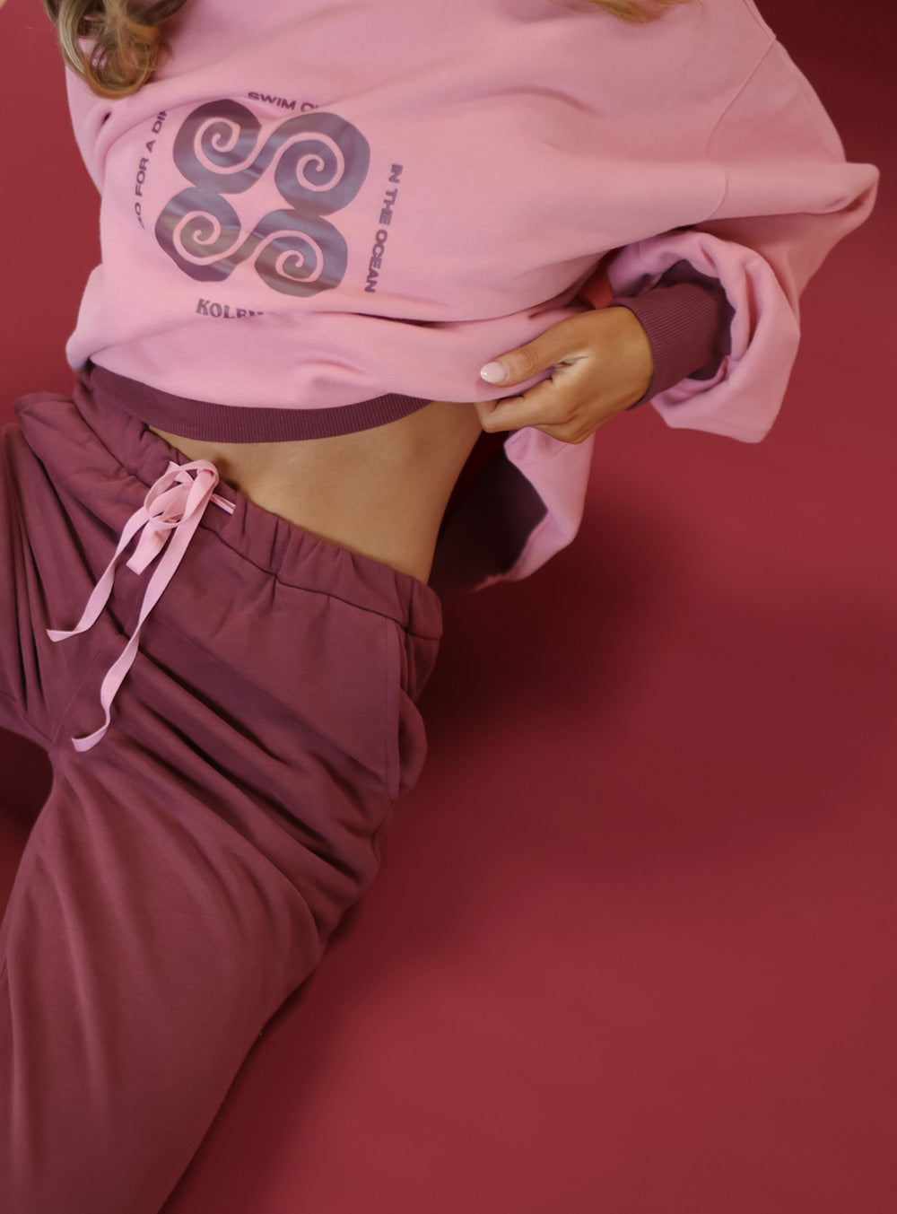 Swim Club Plum Trackpant